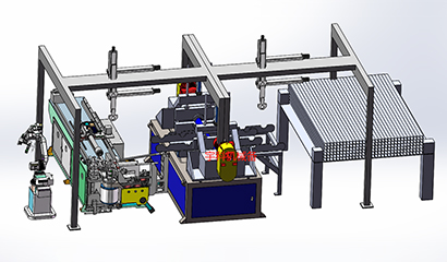 自動上下料雙頭倒角彎管機器人自動化打孔碼垛生產(chǎn)線