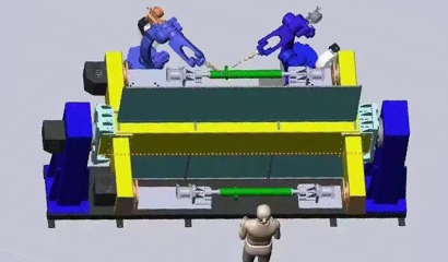 自動化機器人焊接生產(chǎn)線